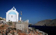 Kalymnos - small isolated chapel with living quarters underneath, on the edge of the sea just outside Emborios