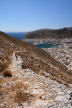 Kalymnos - reputed to be one of the best preserved of the kalderimia in the Aegean, the 'Italian Path' from Pothia to Vathy is certainly dramatic - here looking back down with Pothia far below