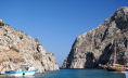 Kalymnos - the fjord-like entrance to the harbour at Vathy