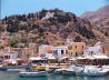 Symi - the end of the harbour with its mass of small boats in the year 2000