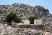 Symi - the small monastery of Agios Nikolaos Stenou set into the crags on top of the hill above Nimborio