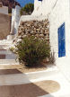 Tilos - one of the narrow whitewashed streets in Megalo Horio, the island's official capital