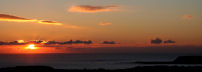 December sunset and Port Eynon Point, Glamorgan coast