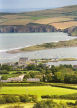 Newport Pembs: looking across the village and the estuary from the lower slopes of Carn Ingli