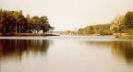 Autumn reflections on a lake in the Loire Valley