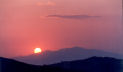 sunset over Turkey from Symi, Greek Islands
